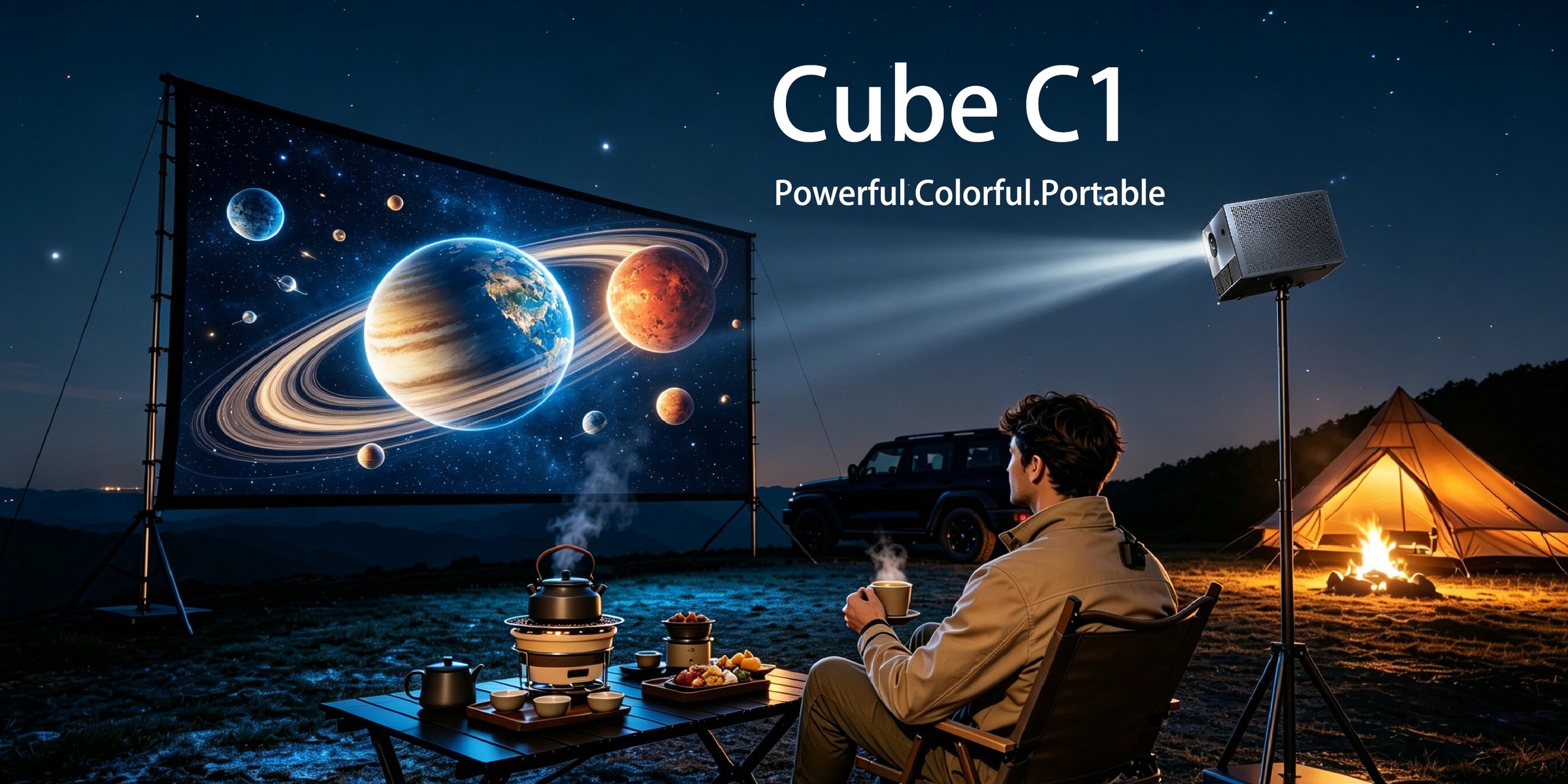 尼克爱家 Cube C1 露营场景海报